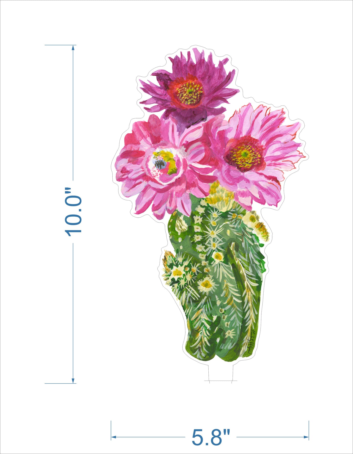 Lace Cactus | 0.25in. Acrylic Floral