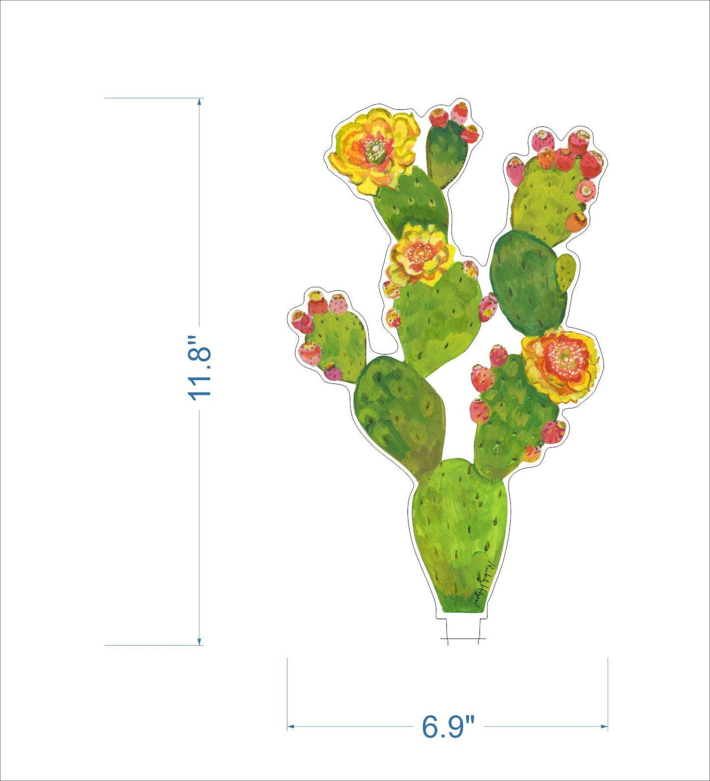 Prickly Pear | 0.25in. Acrylic Floral