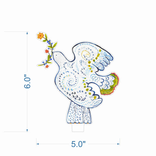 Peace Dove Blossom | 0.25in. Acrylic Floral