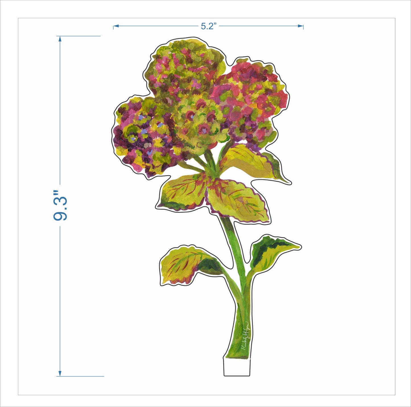 Pistachio Hydrangea | 0.25in. Acrylic Floral