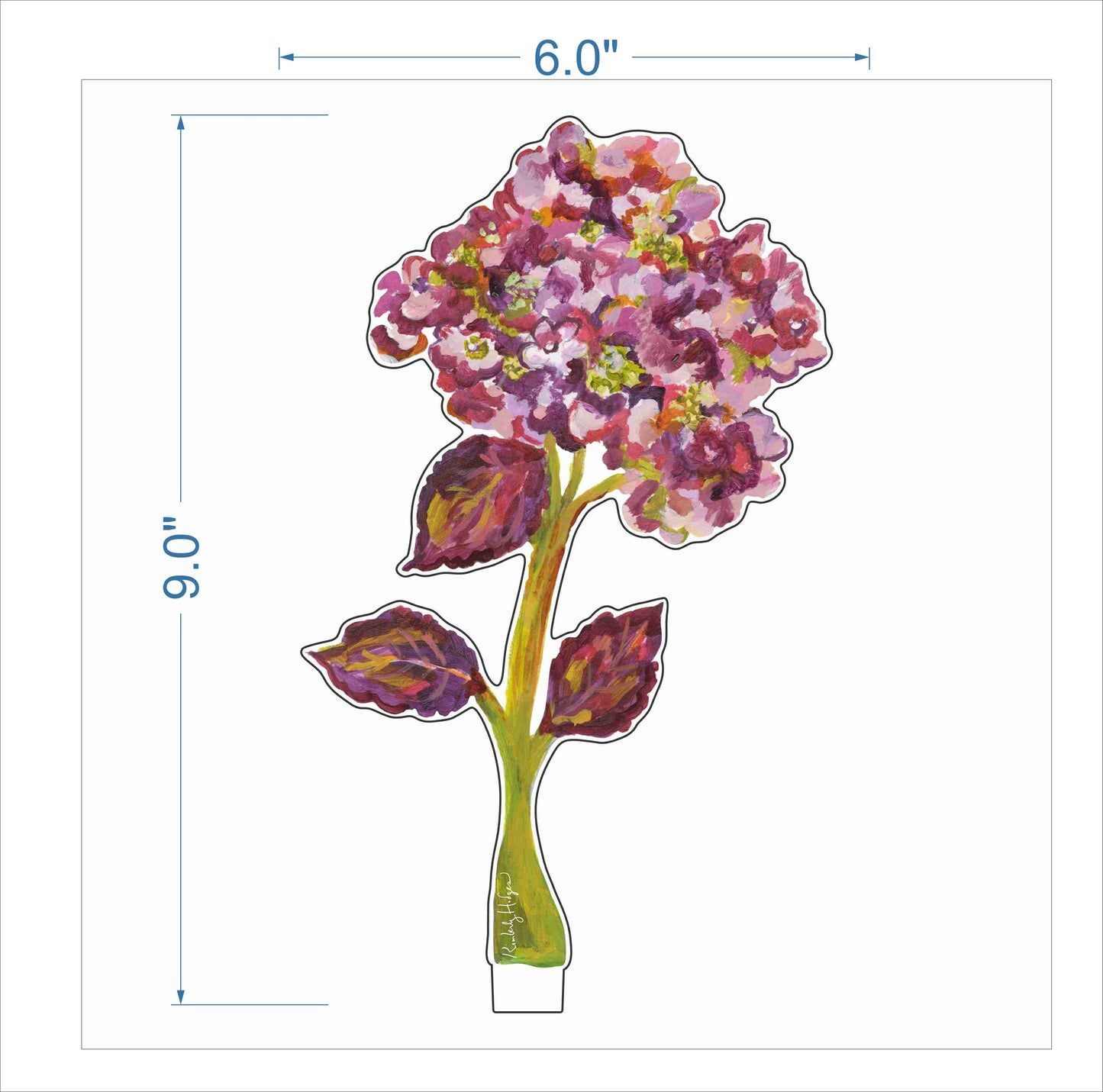 Autumnal Hydrangea | 0.25in. Acrylic Floral
