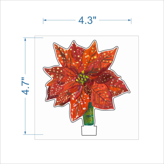 Poinsetta | 0.25in. Acrylic Floral