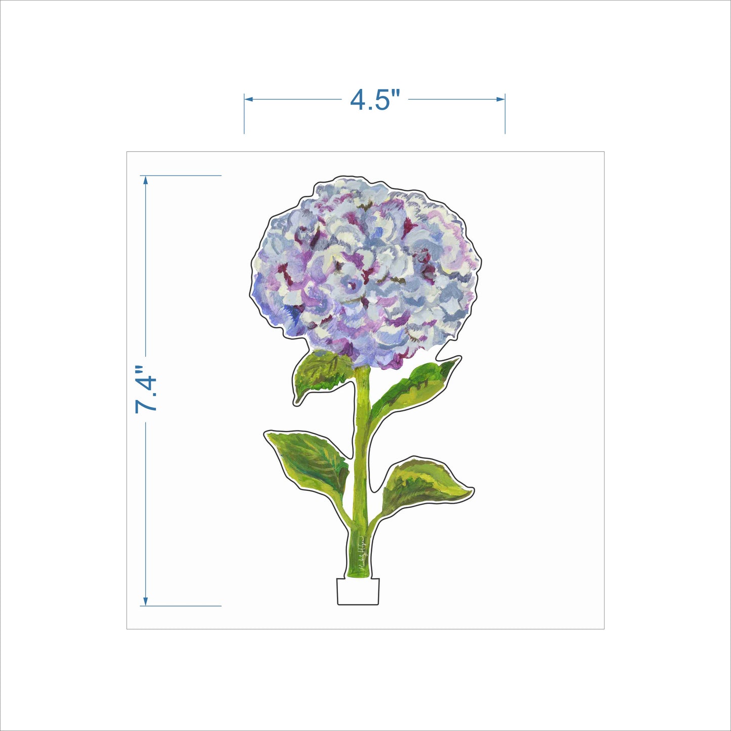 Smoky Purple Hydrangea | 0.25in. Acrylic Floral