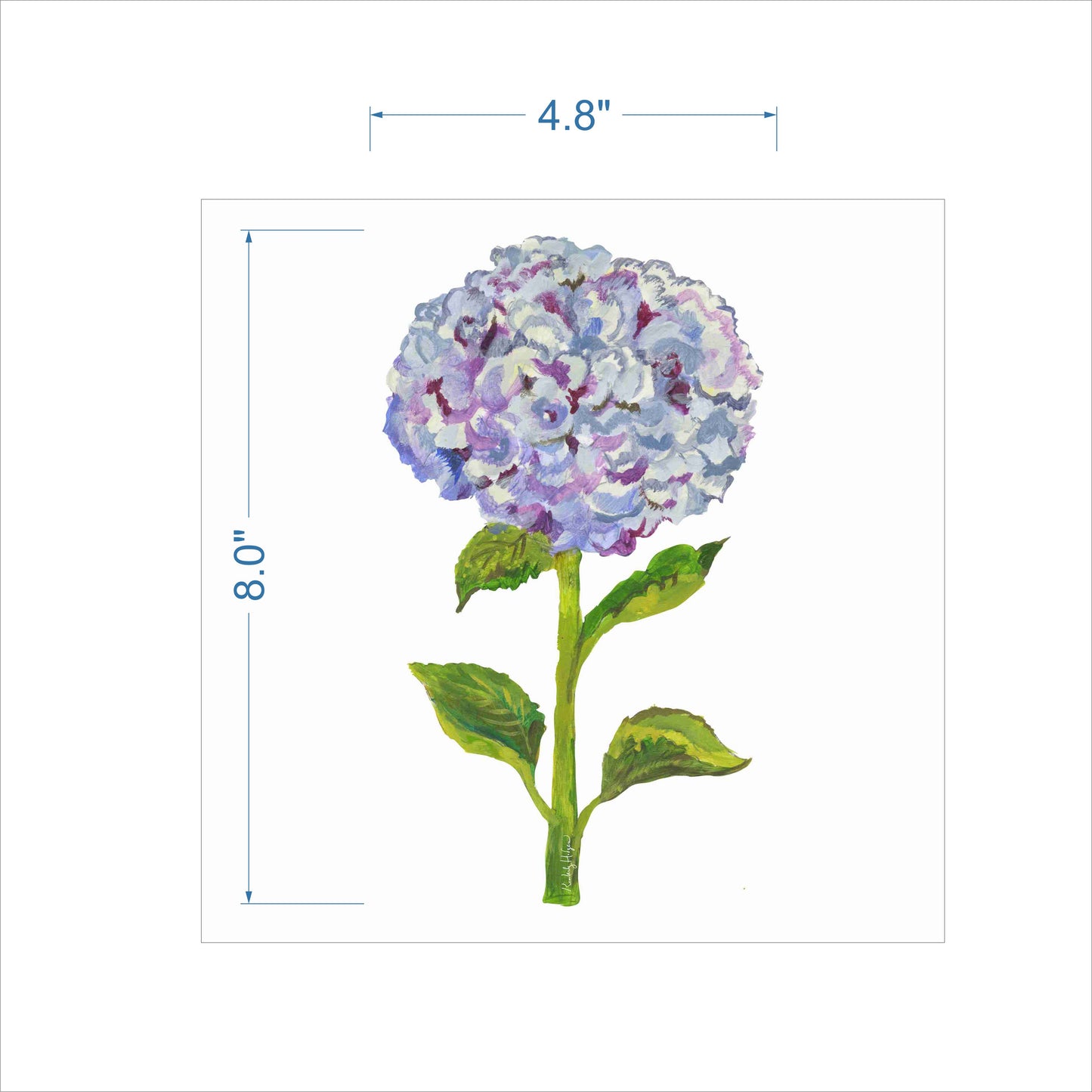 Smoky Purple Hydrangea | 0.25in. Acrylic Floral