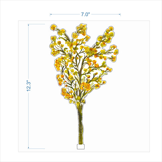 Yellow Branch | 0.25in. Acrylic Floral