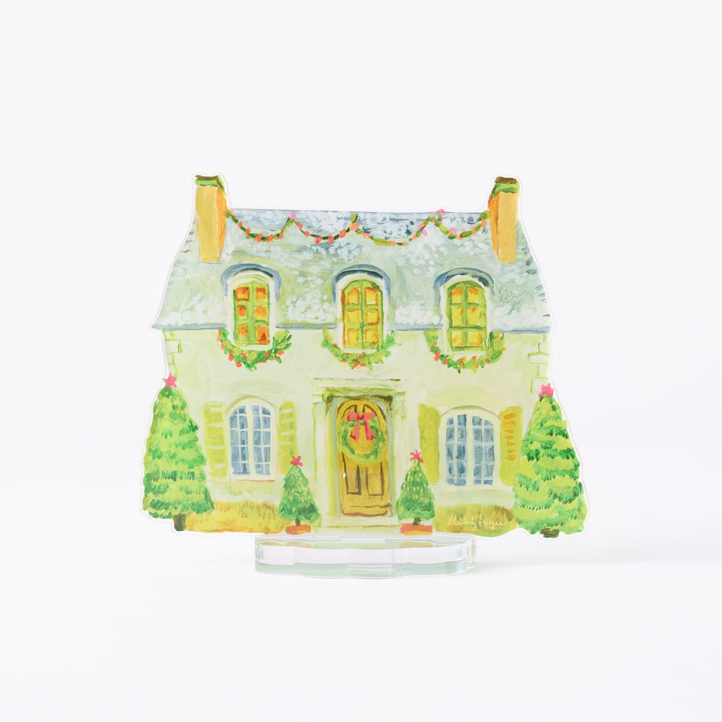 Christmas Cottage | 0.25in. Acrylic Floral