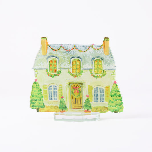 Christmas Cottage | 0.25in. Acrylic Floral