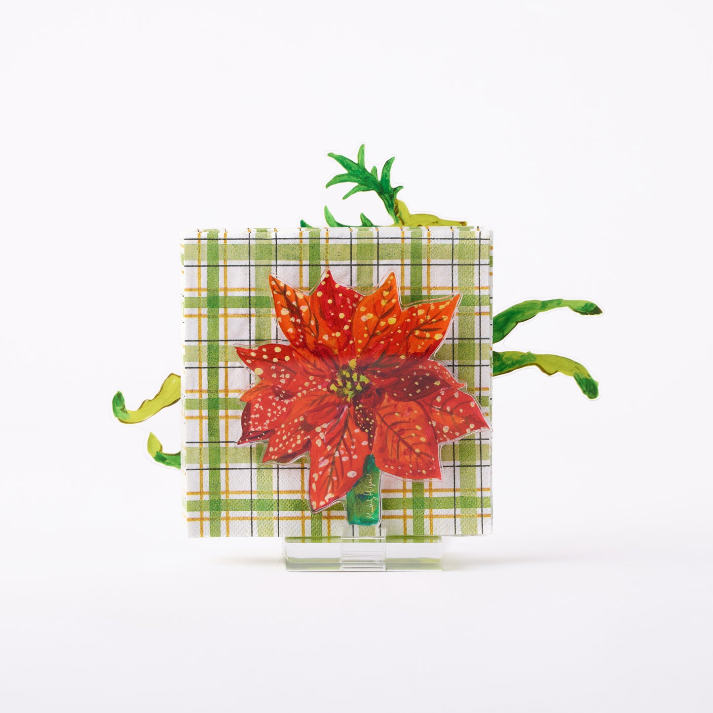 Poinsetta | 0.25in. Acrylic Floral