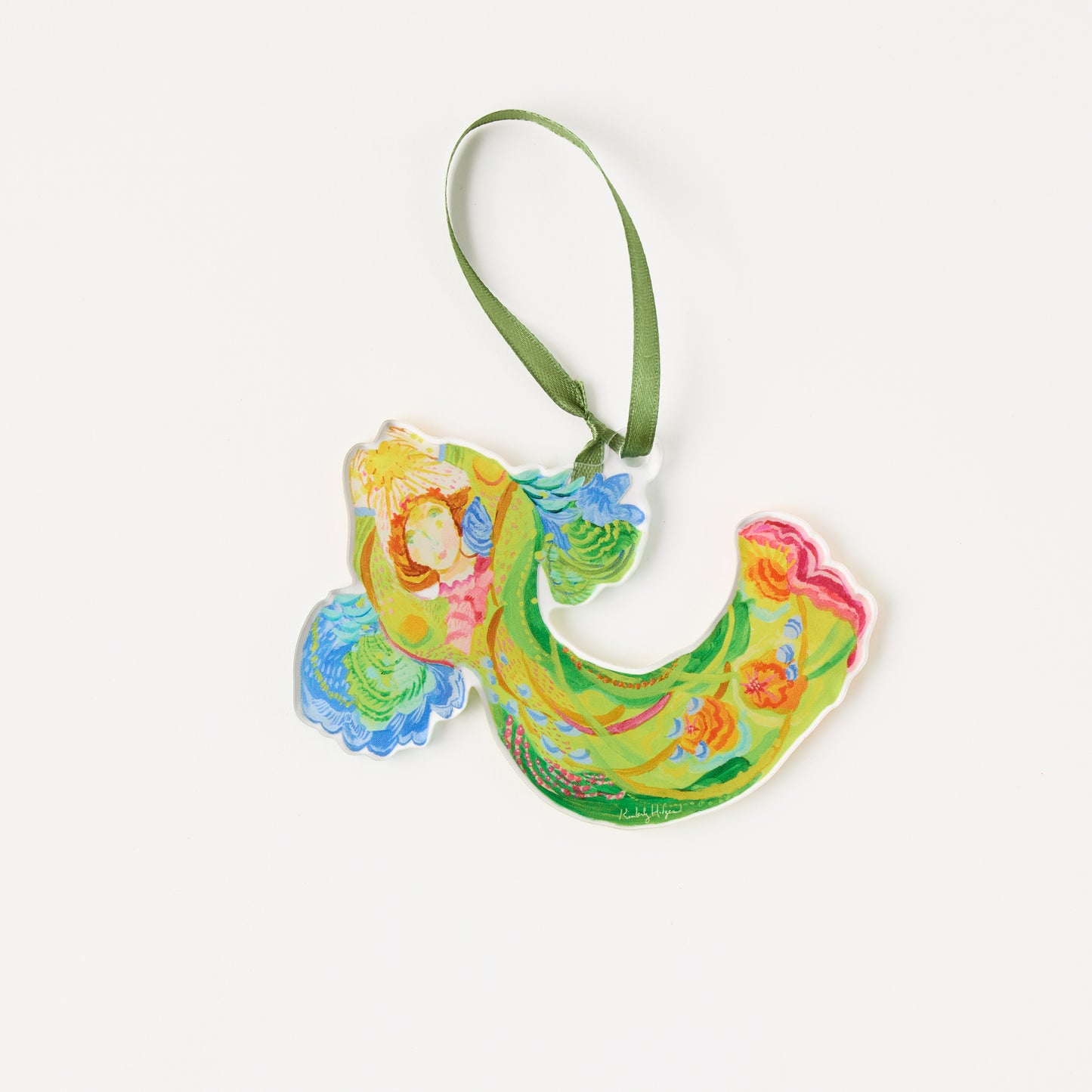 Christi Angel Ornament & Ribbon | 0.25in. Acrylic