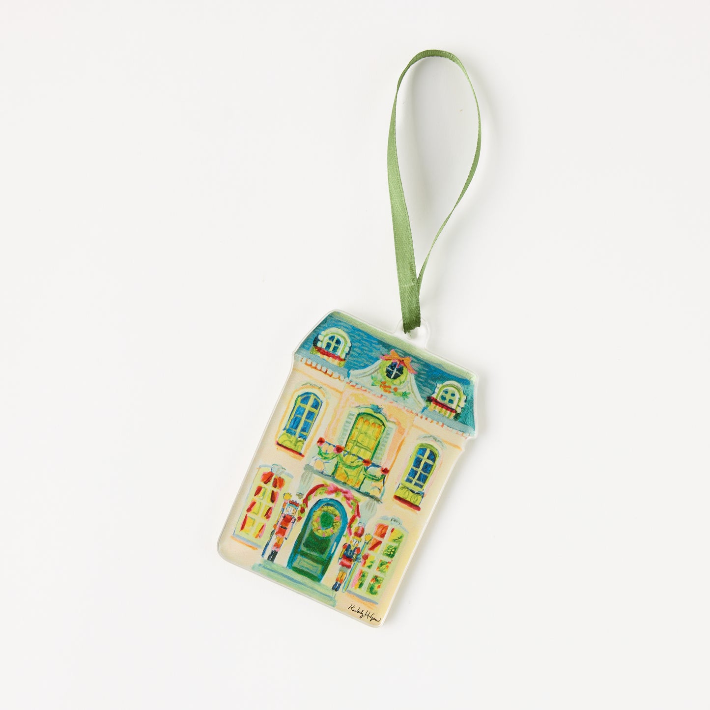 Nutcracker House Ornament & Ribbon | 0.25in. Acrylic