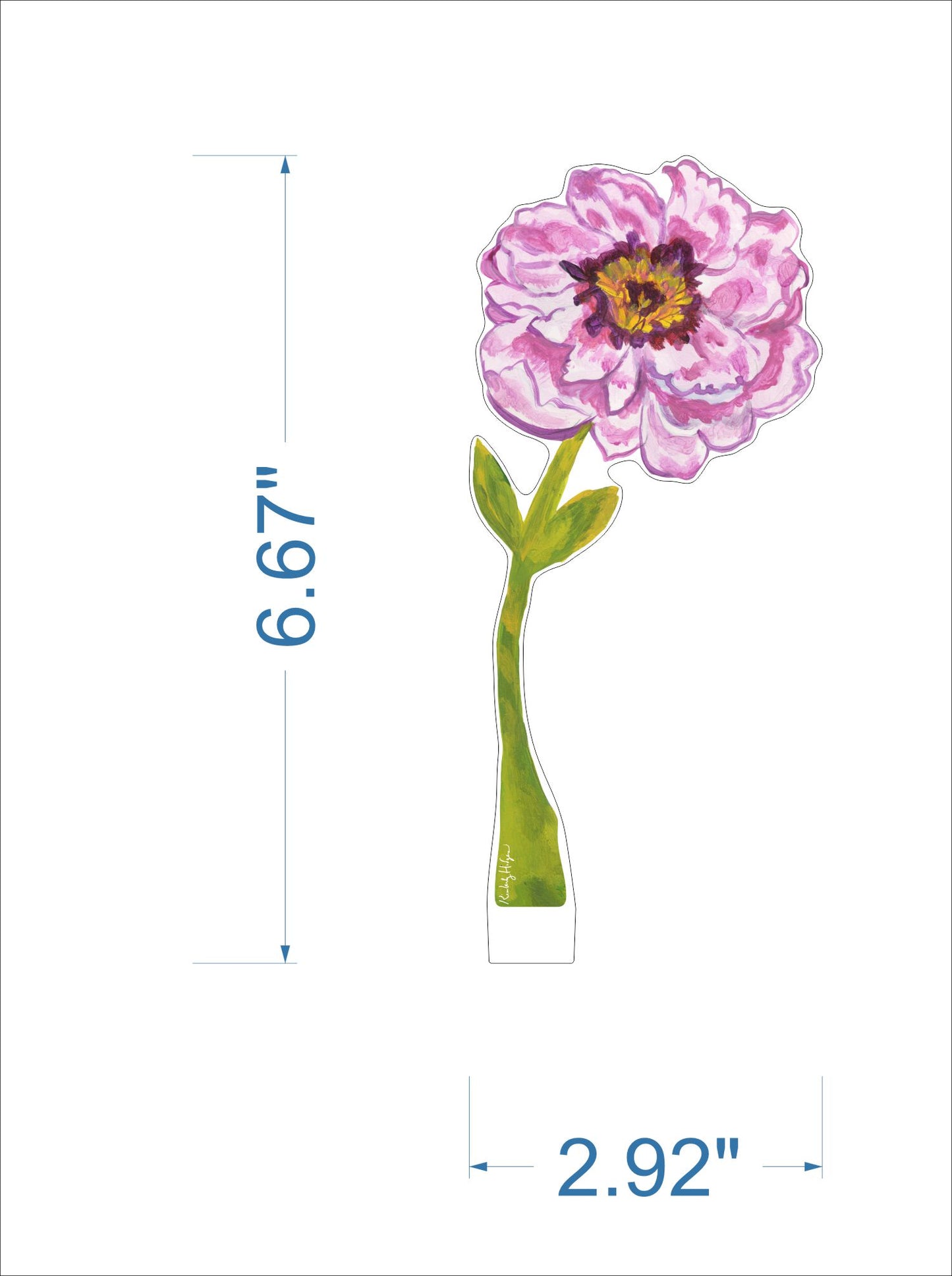 Lavender Peony | 0.25in. Acrylic Floral