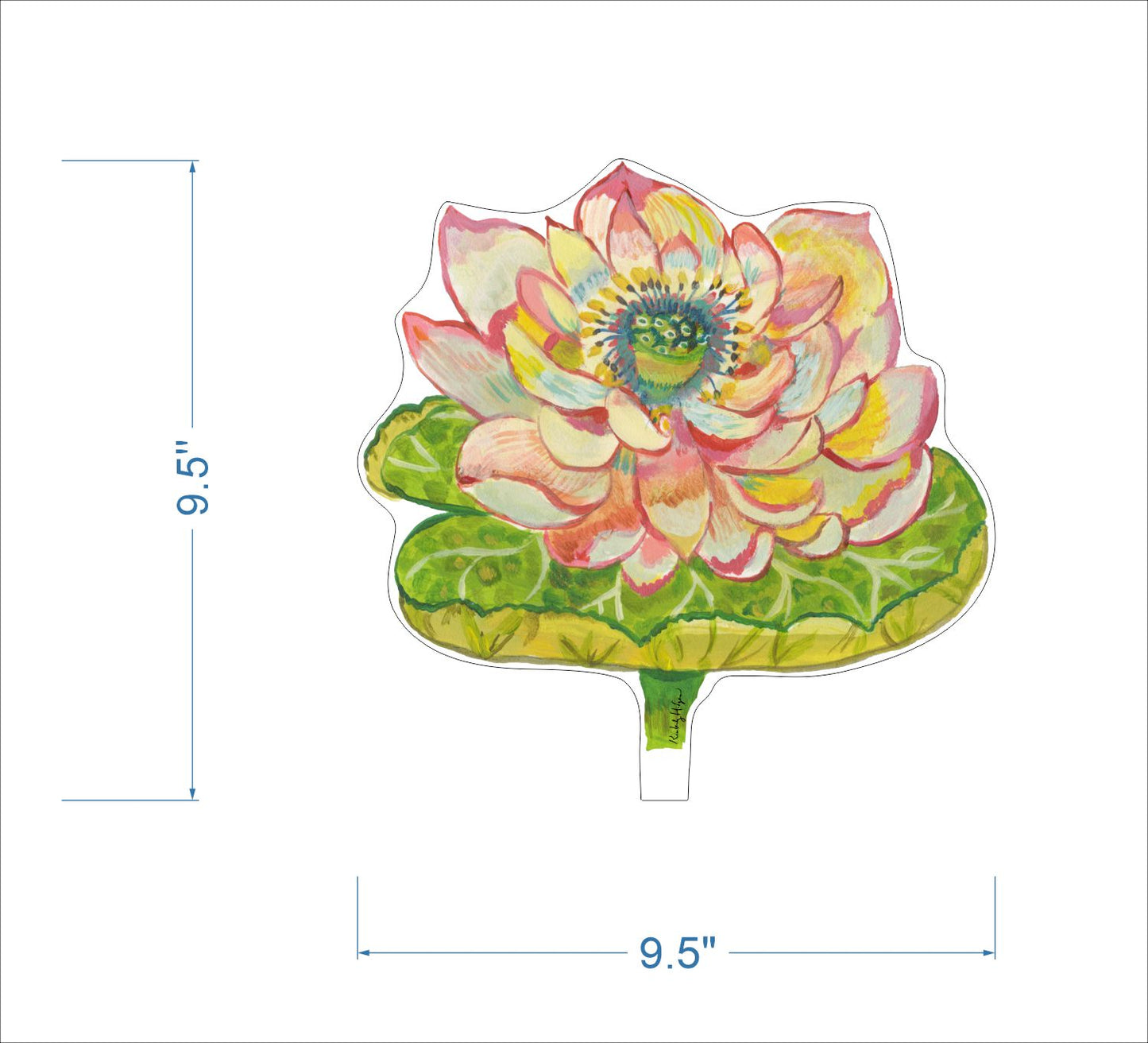 Lotus Flower | 0.25in. Acrylic Floral