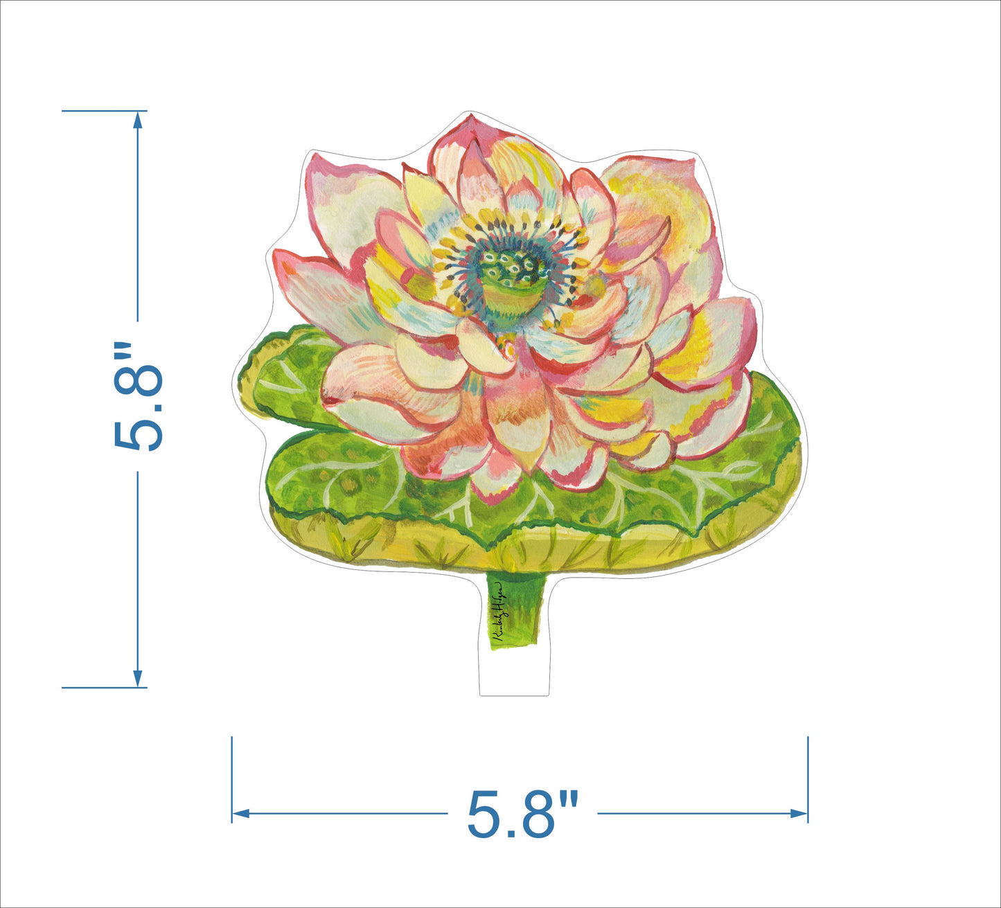 Lotus Flower | 0.25in. Acrylic Floral