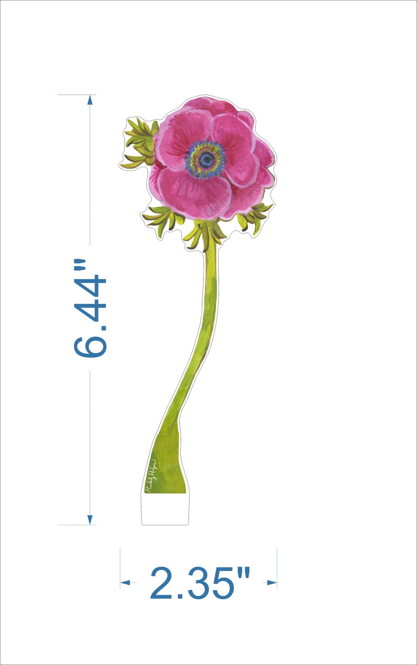 Magenta Anemone | 0.25in. Acrylic Floral