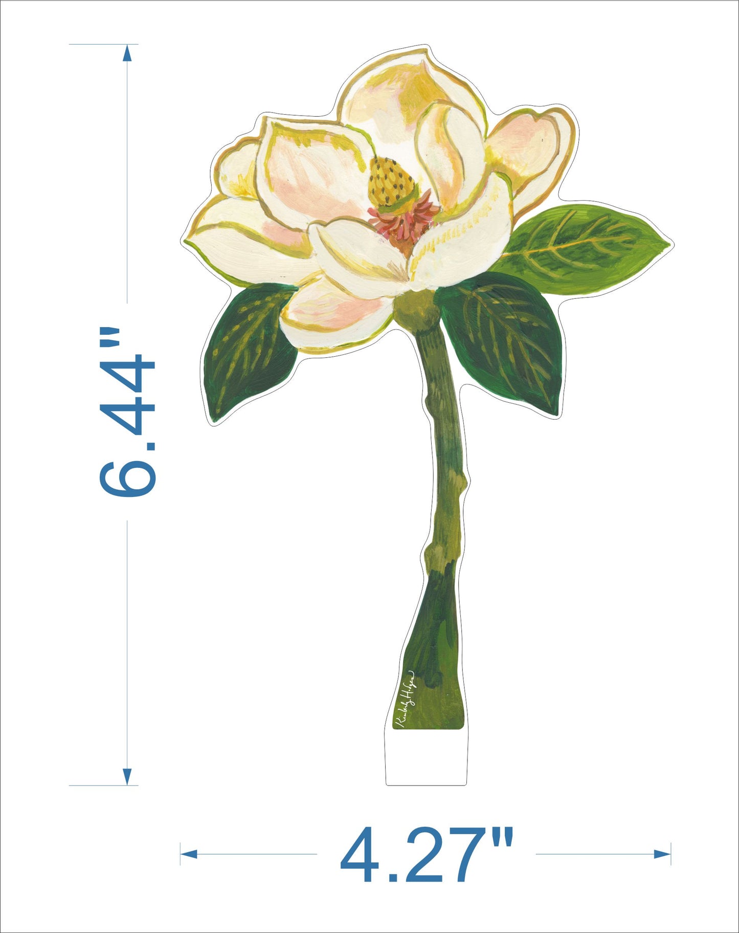 Magnolia | 0.25in. Acrylic Floral