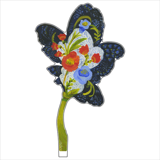 Navy Fleur Large Acrylic Flower Wholesale