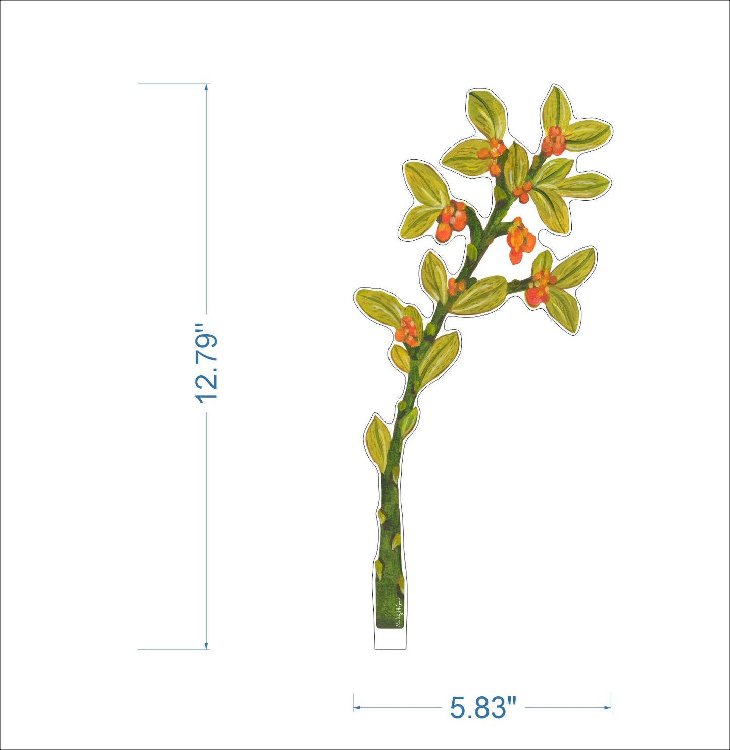 Orange Berries | 0.25in. Acrylic Floral