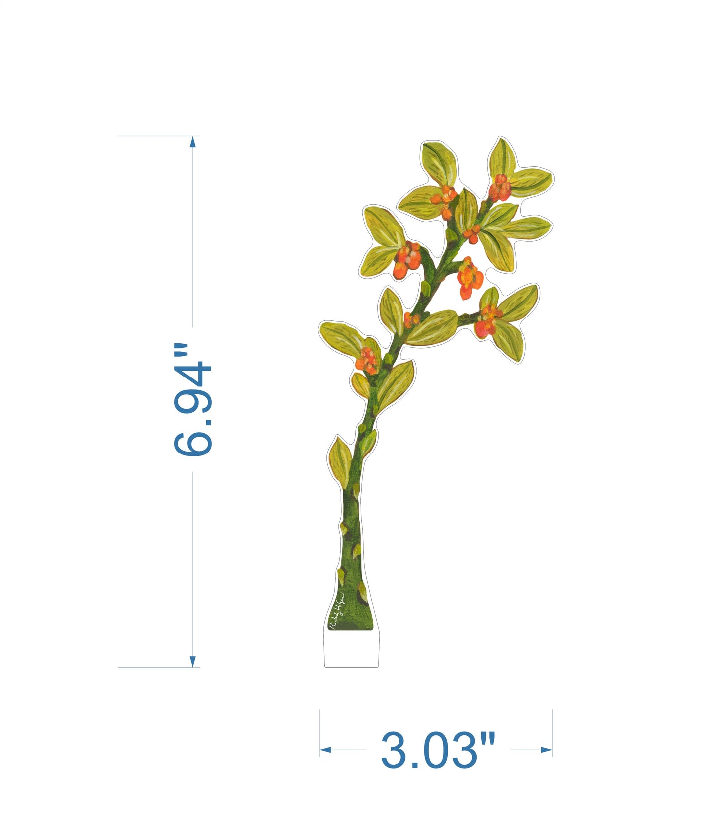 Orange Berries | 0.25in. Acrylic Floral