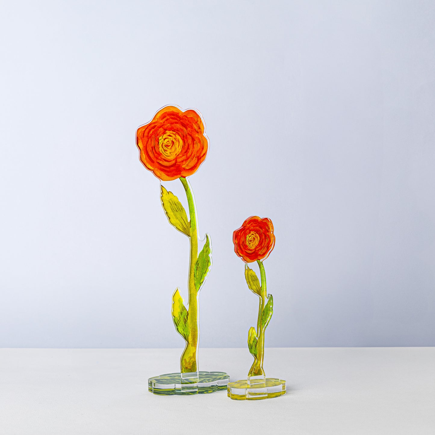 Orange Ranunculus | 0.25in. Acrylic Floral