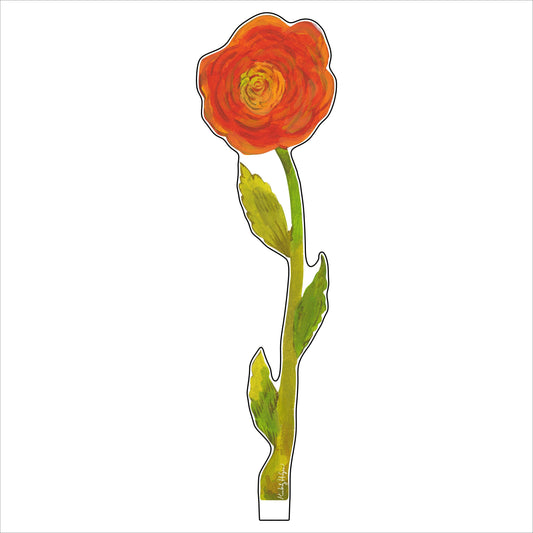 Orange Ranunculus LG KHA-043 | 0.25in. Acrylic | Single