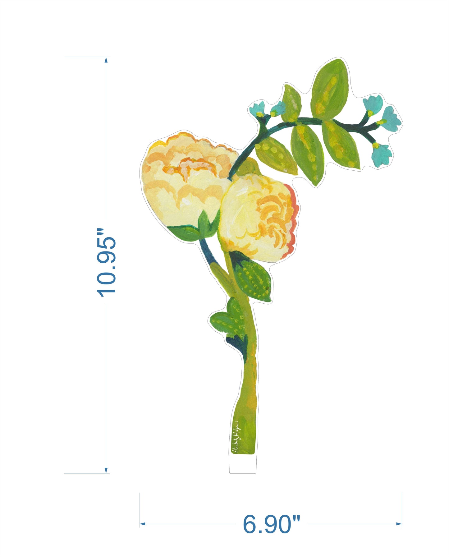 Peach Blossoms | 0.25in. Acrylic Floral