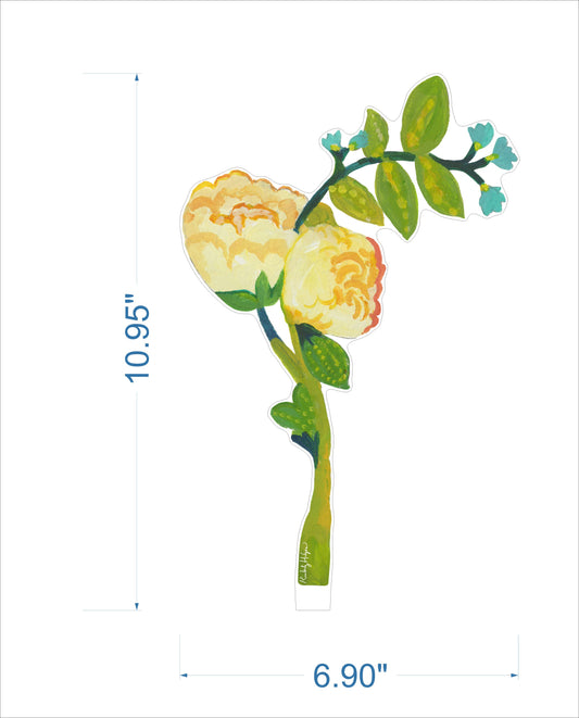 Peach Blossoms | 0.25in. Acrylic Floral