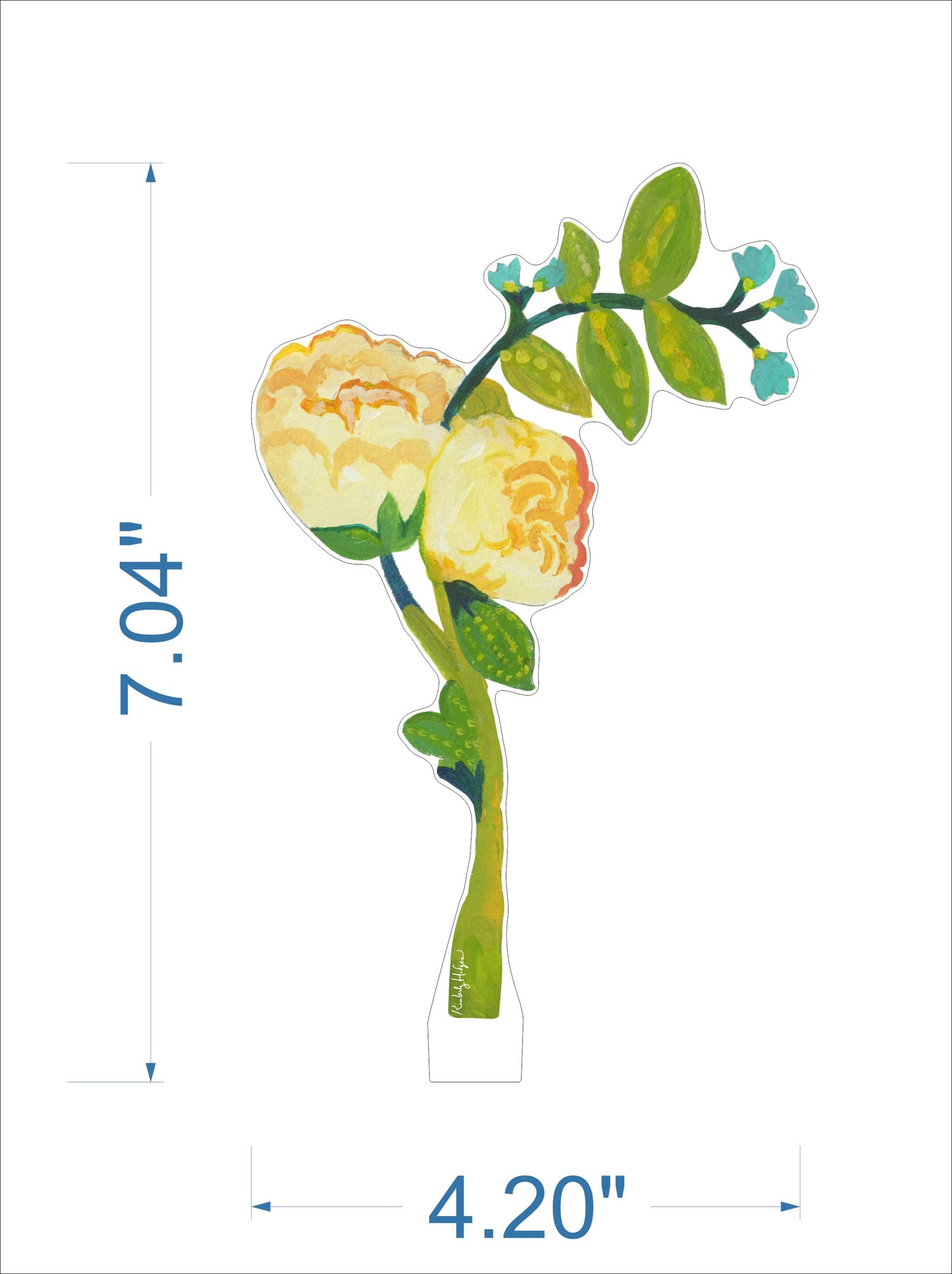 Peach Blossoms | 0.25in. Acrylic Floral