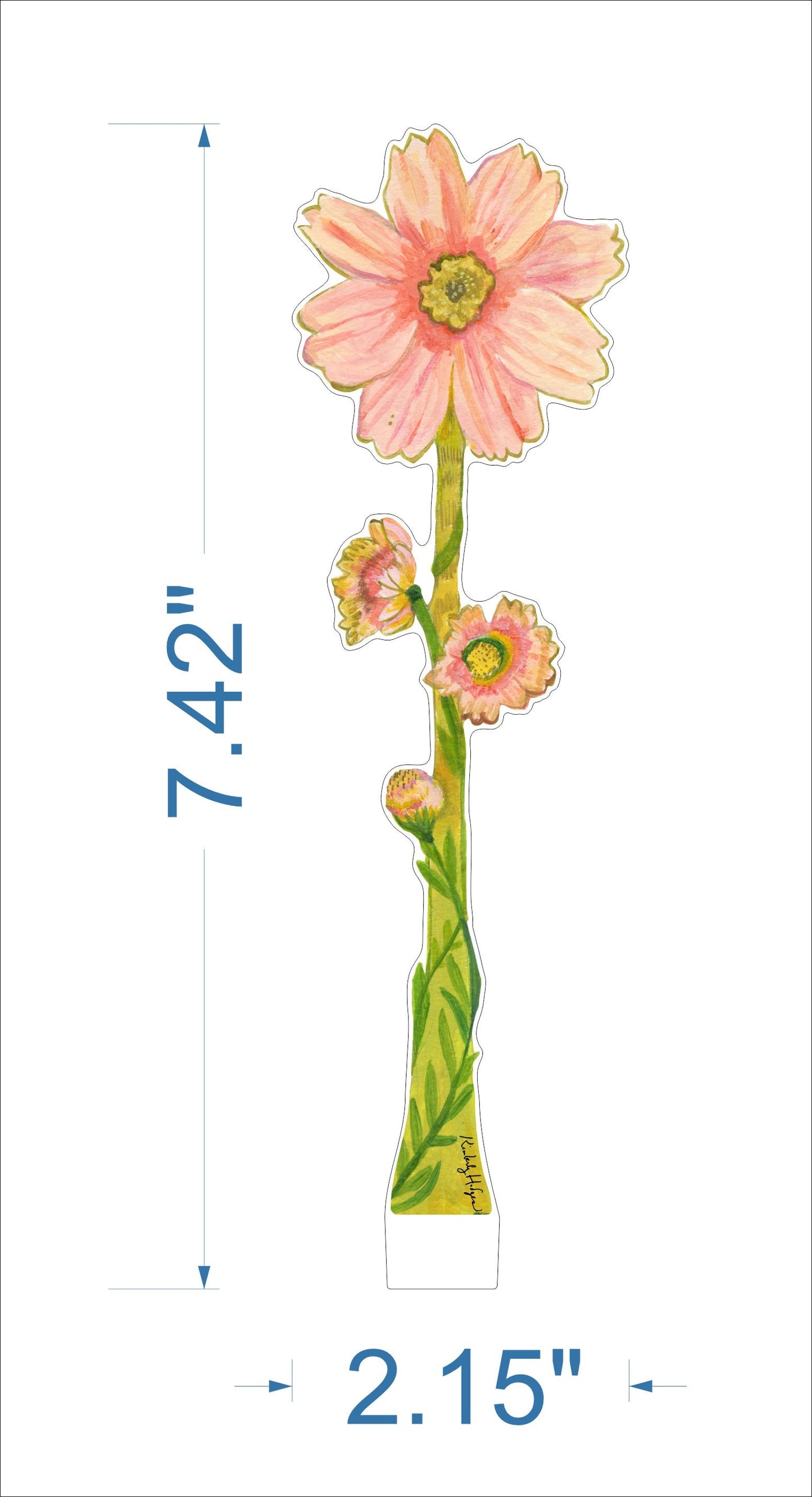 Peach Cosmos | 0.25in. Acrylic Floral