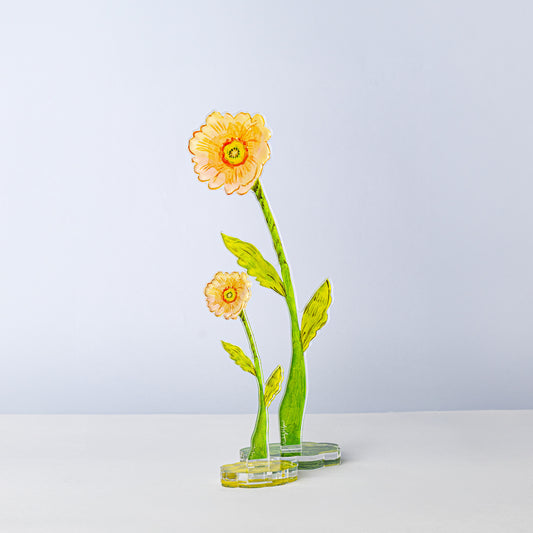 Peach Iceland Poppy | 0.25in. Acrylic Floral
