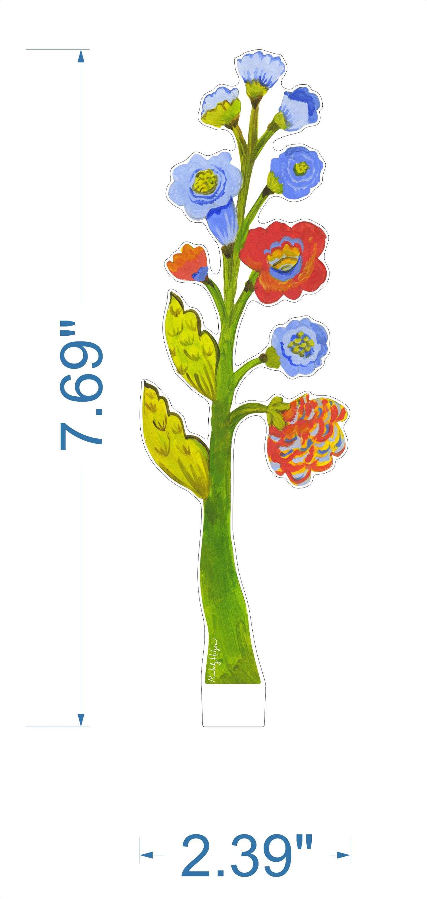 Periwinkle Blossoms | 0.25in. Acrylic Floral