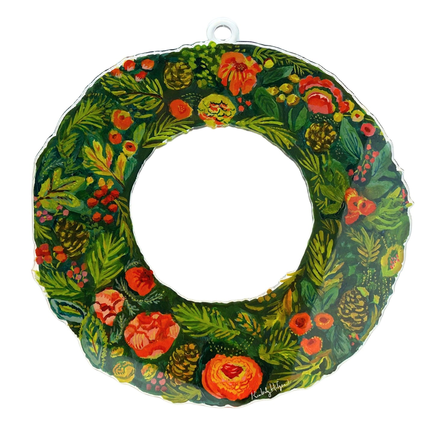 Pinecone Wreath Ornament | 0.25in. Acrylic