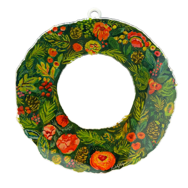 Pinecone Acrylic Holiday Wreath