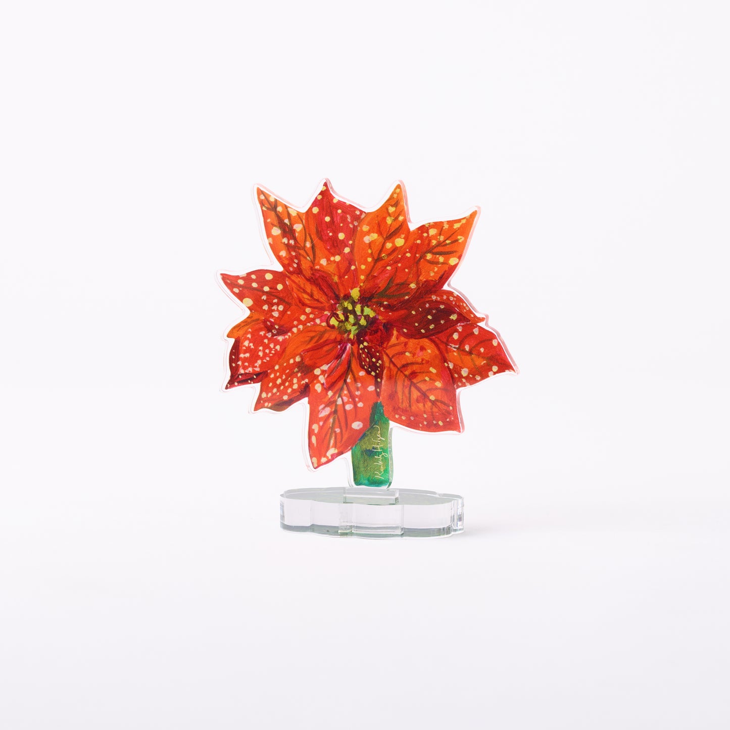 Poinsetta | 0.25in. Acrylic Floral