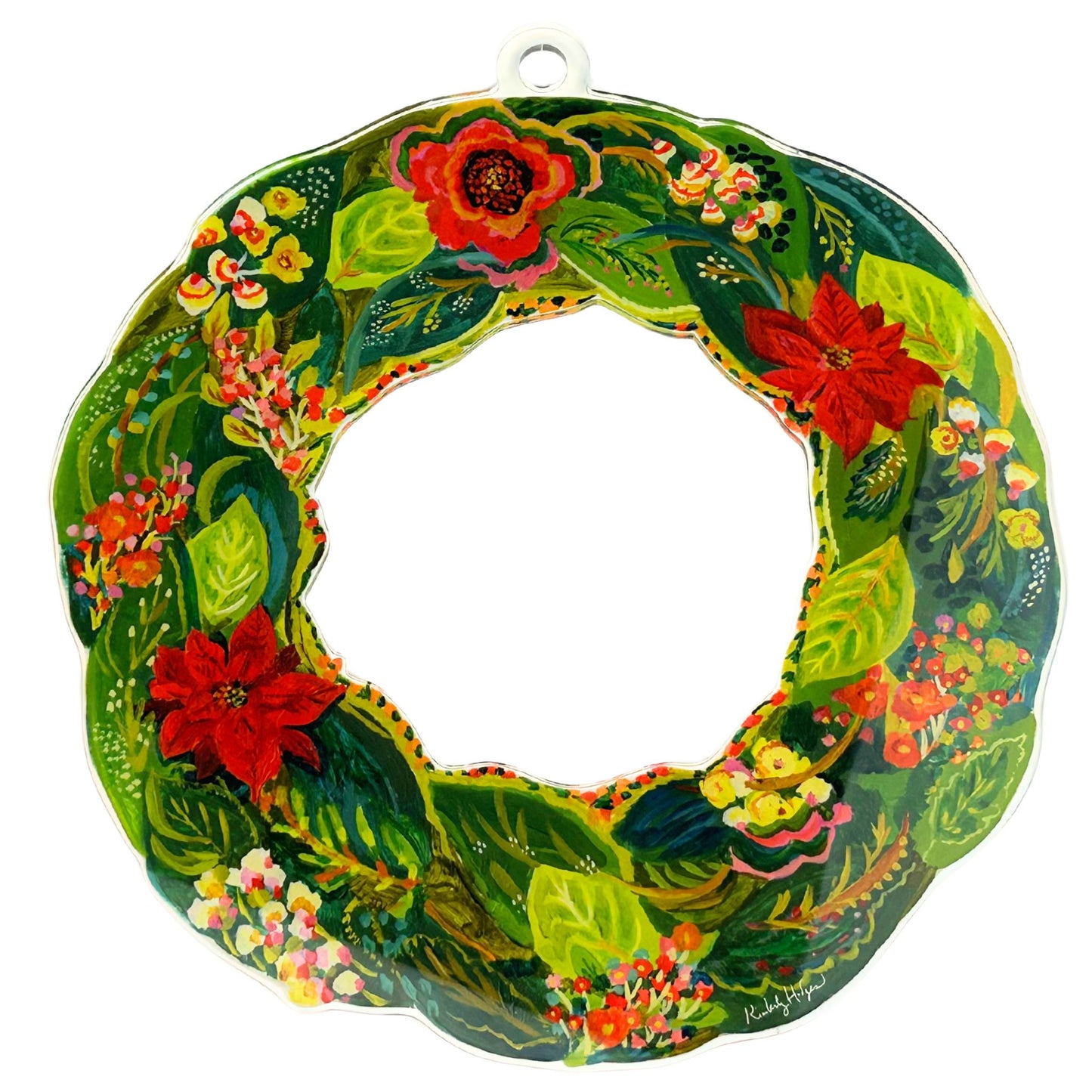 Poinsettia Wreath XL | 0.25in. Acrylic