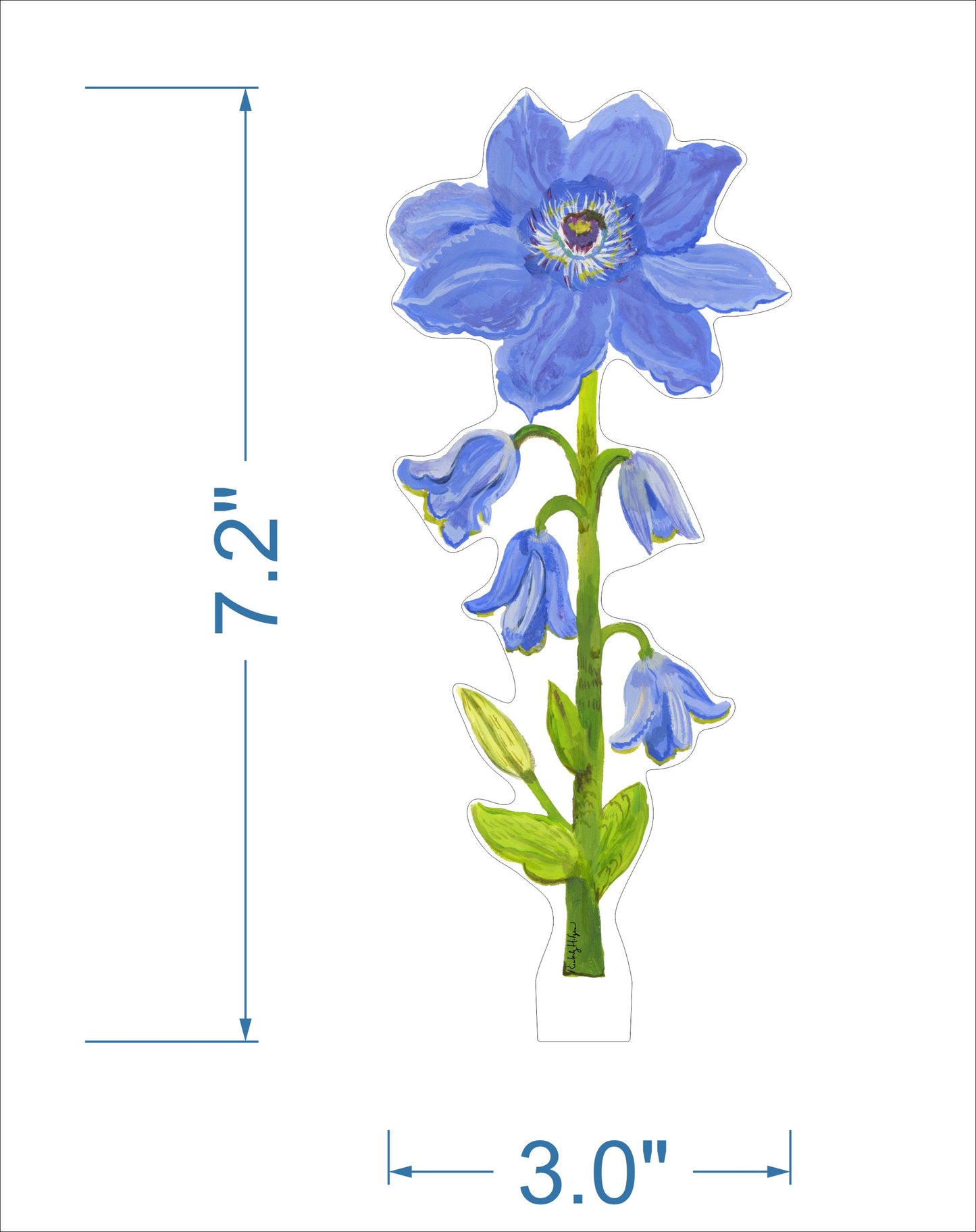 Purple Clematis | 0.25in. Acrylic Floral