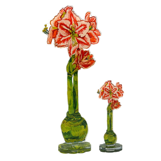 Red Star Amaryllis | 0.25in. Acrylic Floral