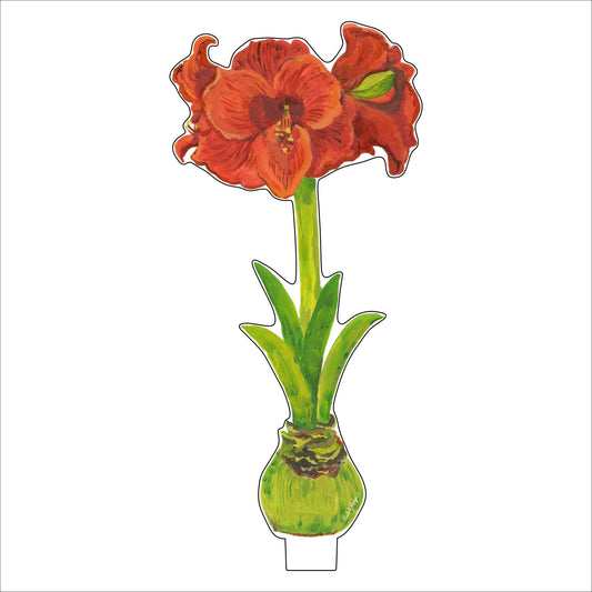 Red Orange Amaryllis WHOLESALE SM | 0.25in. Acrylic