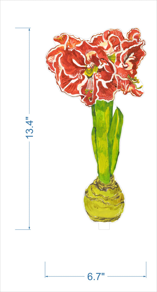 Ruffle Amaryllis | 0.25in. Acrylic Floral