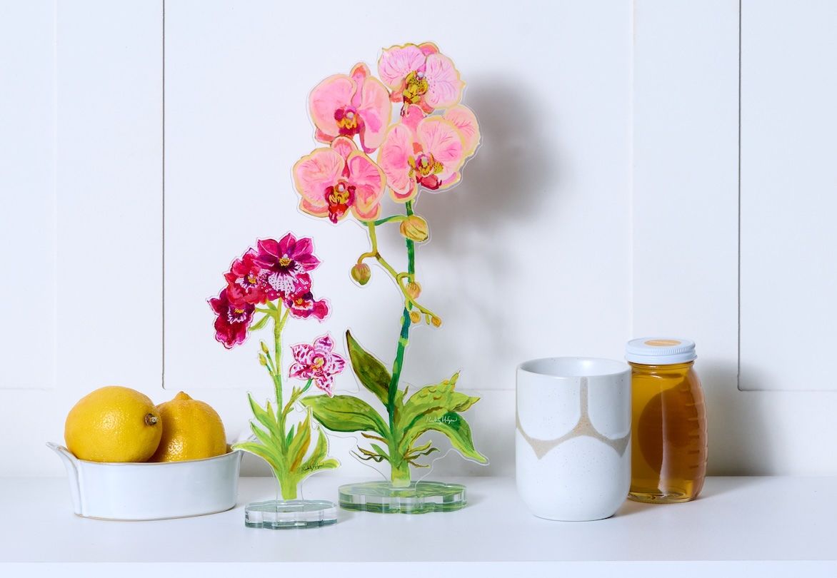 Coral Orchid | 0.25in. Acrylic Floral