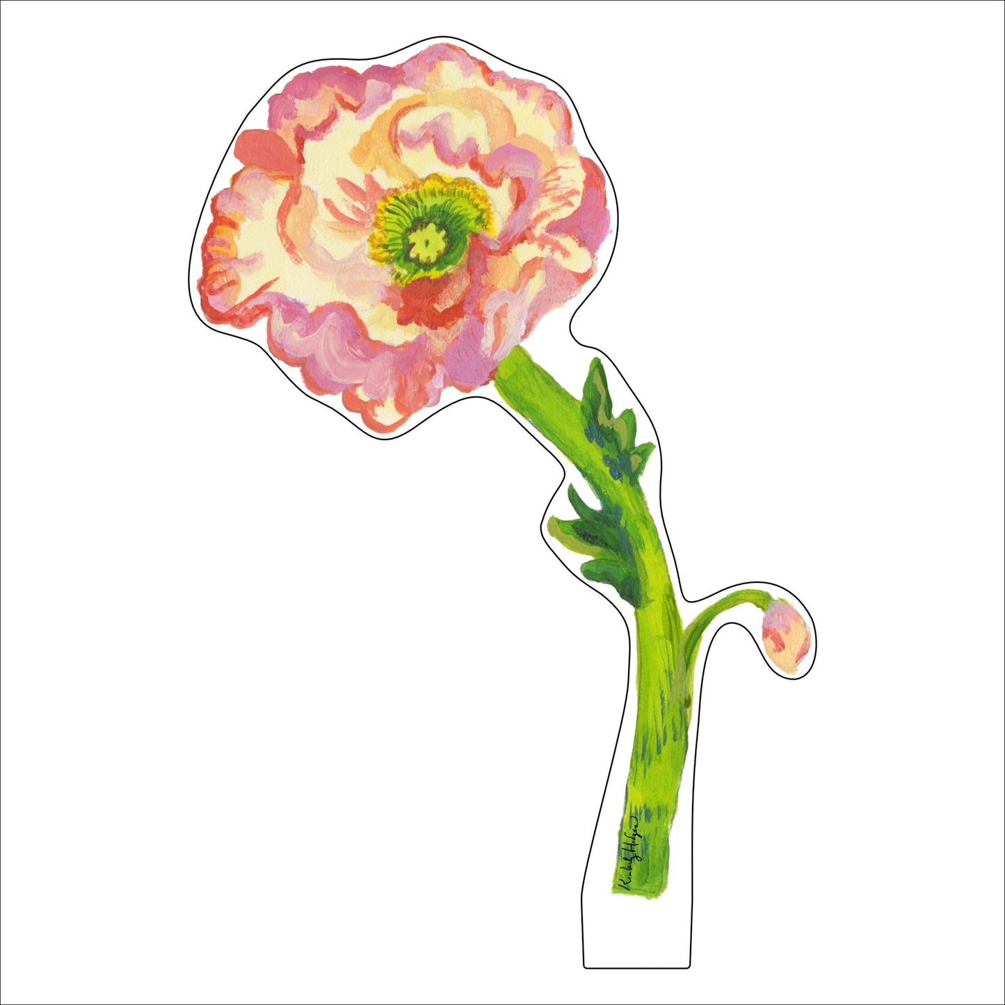 Small Iceland Poppy | 0.25in. Acrylic Floral