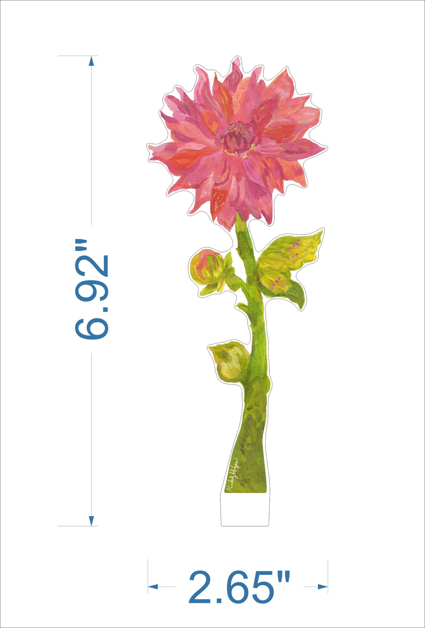 Sonic Bloom Dahlia | 0.25in. Acrylic Floral