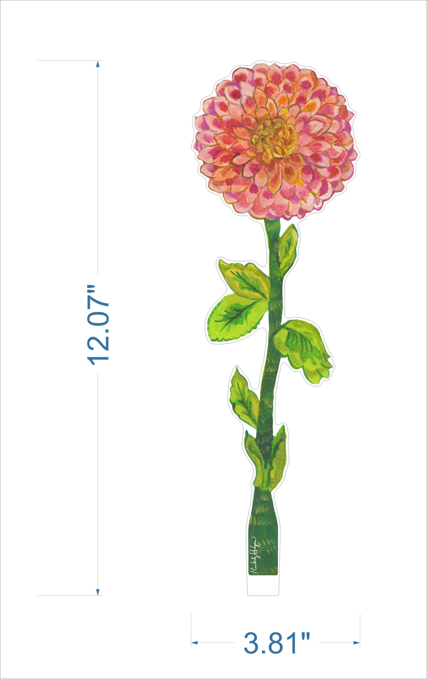 Spotted Dahlia | 0.25in. Acrylic Floral