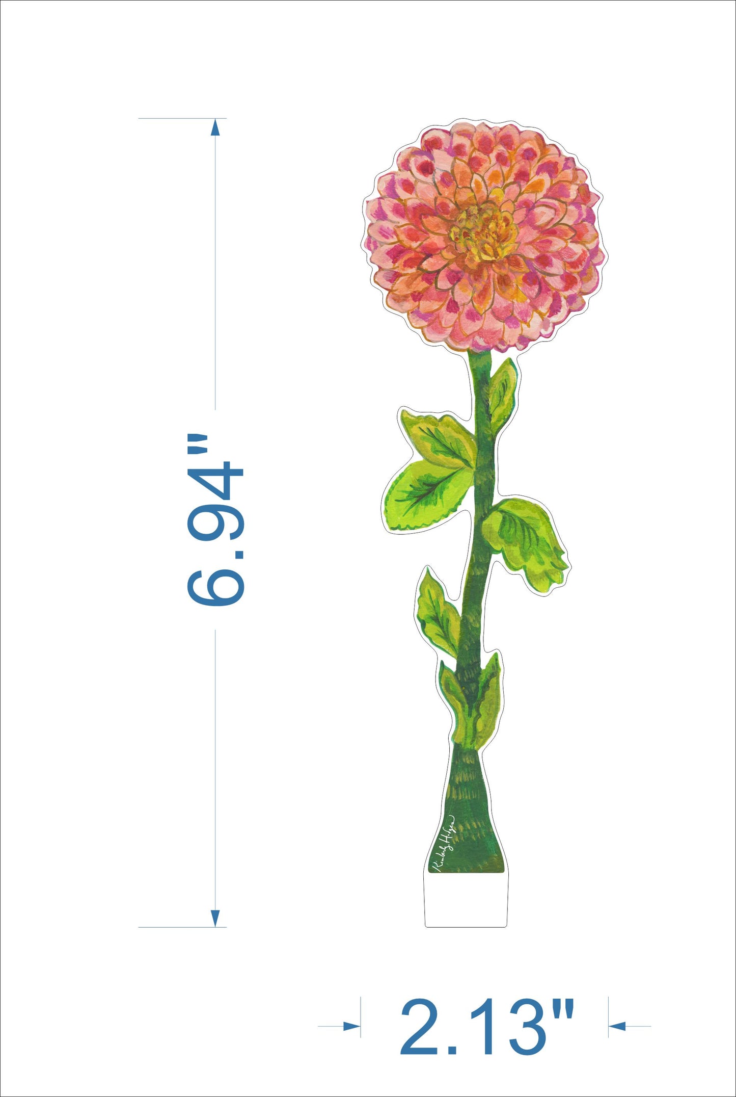 Spotted Dahlia | 0.25in. Acrylic Floral