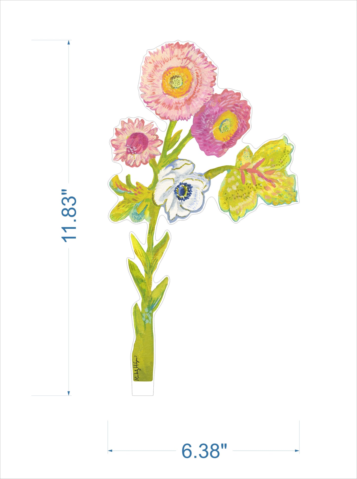 Strawflower | 0.25in. Acrylic Floral