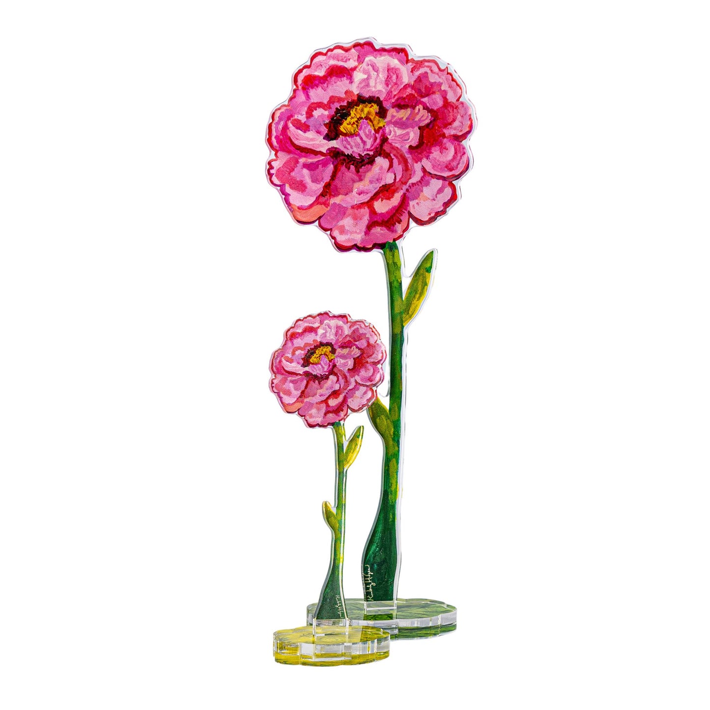 Tall Magenta Peony | 0.25in. Acrylic Floral