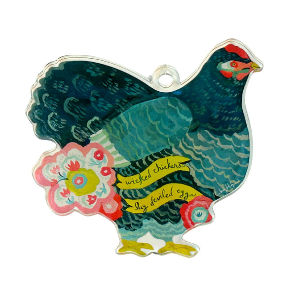 Wicked Chicken Ornament KHA-171 | 0.25in. Acrylic