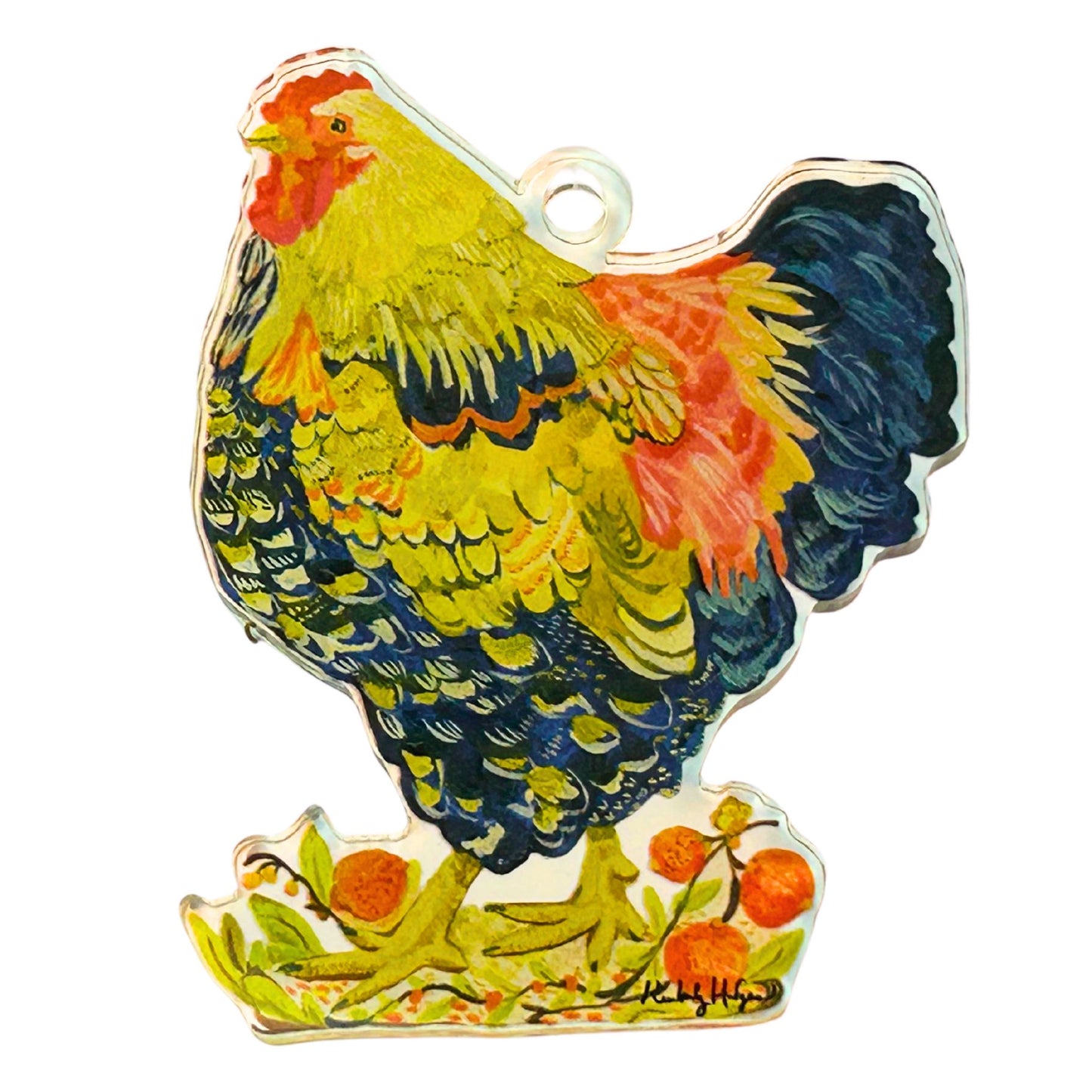 Wyandotte Chicken Ornament KHA-172 | 0.25in. Acrylic