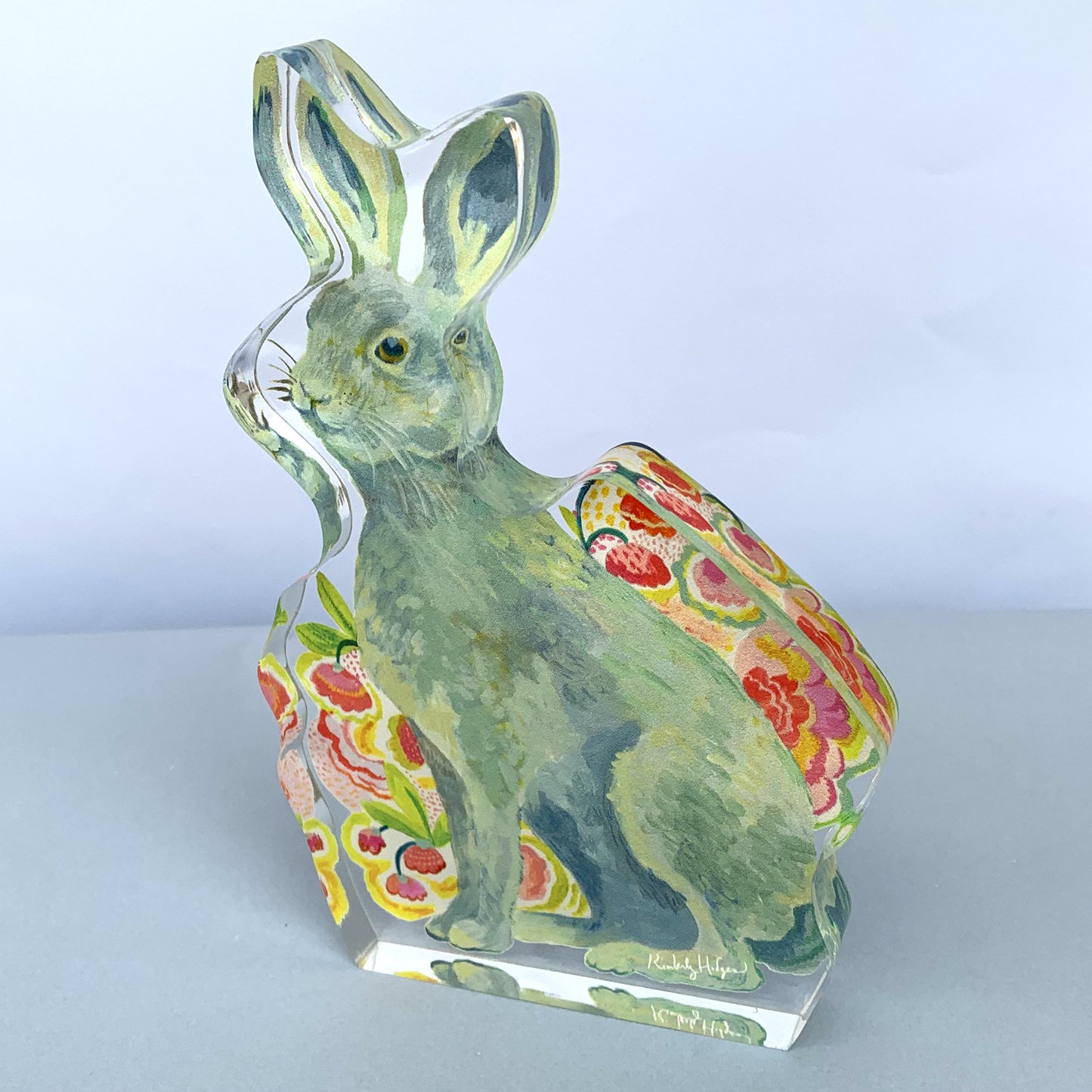Flower Rabbit .75 Acrylic Shelfie Wholesale