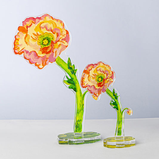 Small Iceland Poppy WHOLESALE Small Acrylic Single Flower