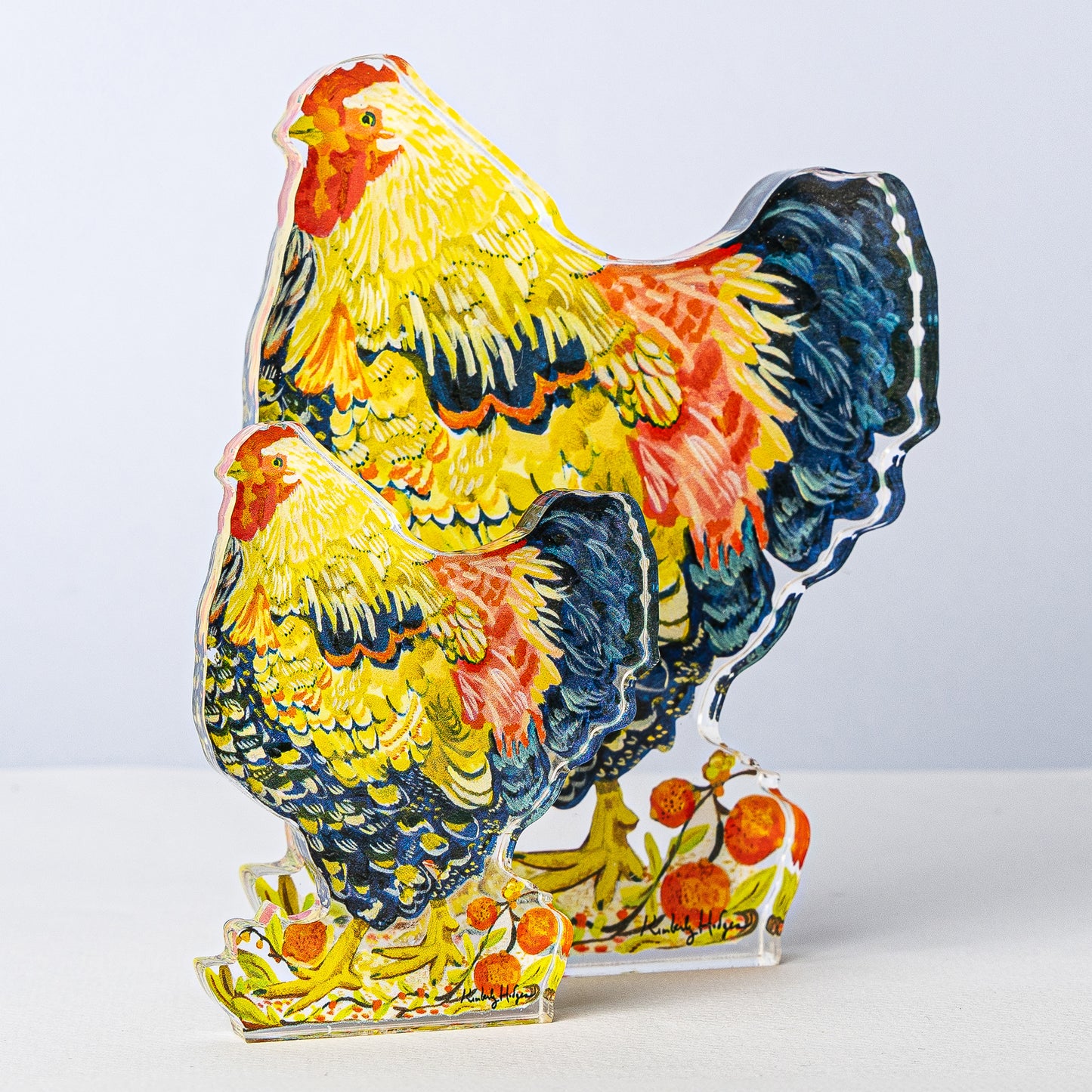 Wyandotte with Oranges | 0.75in. Acrylic Large